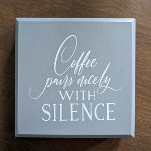 Coffee silence sign